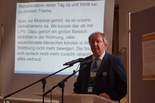 Foto bei meiner Rede auf der Leinwand