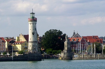 Foto von der Hafeneinfahrt in Lindau