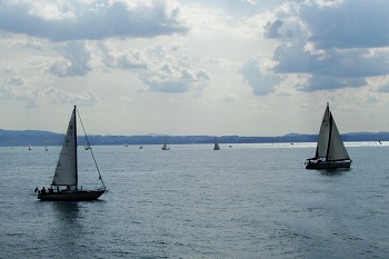 Foto von Seglern auf dem Bodensee