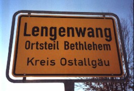 Foto vom Ortsschild Bethlehem