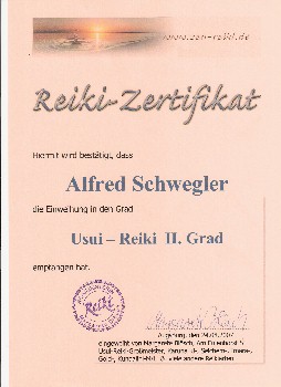 Foto der Urkunde