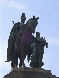 Foto vom Kaiser-Wilhelm-Denkmal am Deutschen Eck in Koblenz