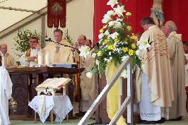 Foto von der Wandlung bei der Primiz in Osterberg