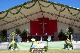 Foto vom Primizaltar in Osterberg