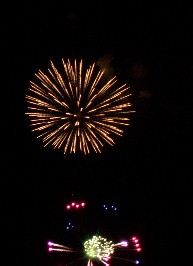 Foto von einem der Feuerwerke bei Rhein in Flammen