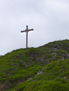 Foto vom Gipfelkreuz auf der Rotwand