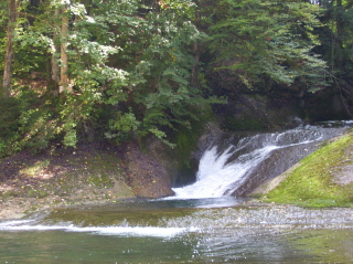 Foto vom gro&szlig;en Wasserfall im Eistobel